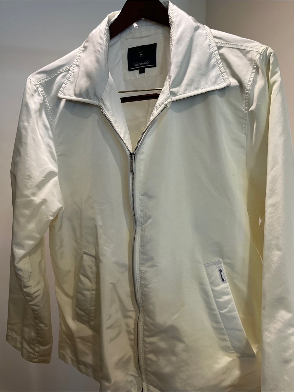 Faconnable Navy and Cream Lined Jacket